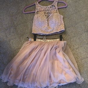 2 piece formal dress